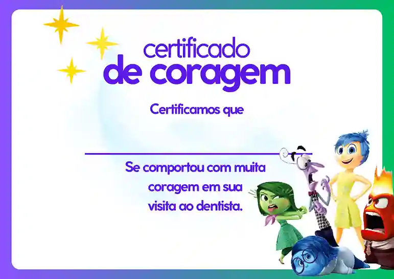 Certificado de coragem modelo 7